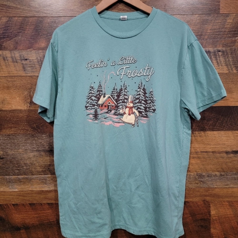 Feelin' a Little Frosty Holiday T-Shirt - Green
